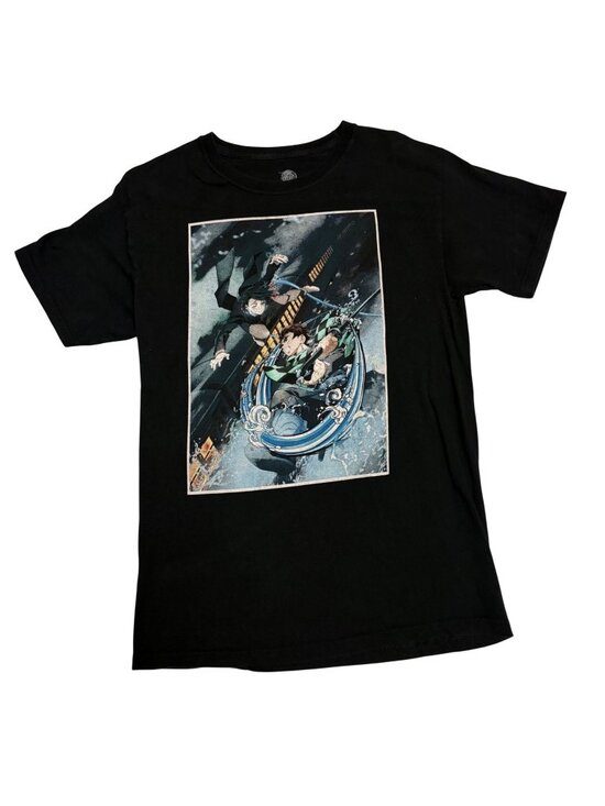 Demon Slayer Other - Demon Slayer Mugen Train Black Graphic Tee Tanjiro & Nezuko Adult Medium T-Shirt